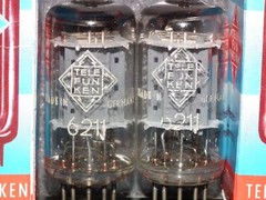 Platinum Matched Pair 6211 Telefunken ~ECC82 Tested NOS DB The same ULM codes