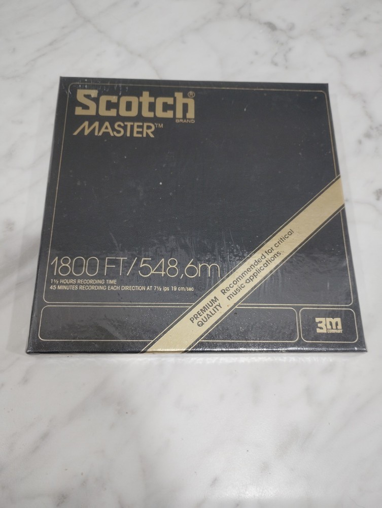 NEW SCOTCH MASTER 3M 7R-1800 VTG 7” in. 1/4” AUDIO RECORDING TAPE REEL SEALED