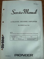 Pioneer QL-600A FVW KLW Decoder Service Manual Original