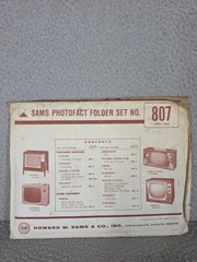 Sams 807 Vintage TV Catalina Coronado GE Penncrest Repair Service Manuals 1966