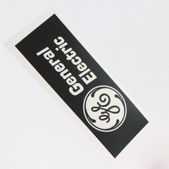 GE logo badge 3D Sticker Decal waterproof 108mm(4.25″)X40mm(1.57″)BLACK