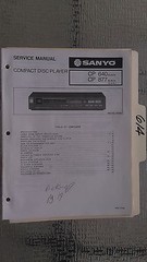 Sanyo cp-640 877 service manual original repair book stereo cd player disc