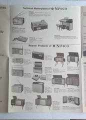Vtg 1964 65 Nivico JVC TriFold Sales Brochure TV Stereo Radio Japan Electronics