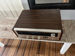 Vintage 1972 Pioneer SX-424 Silver Face Wood Cabinet Stereo Receiver