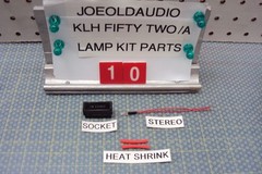 KLH Model Fifty Stereo Lamp, Heat Shrink, & New Lamp. Tested Parting Out KLH 52