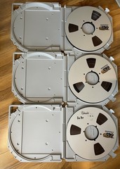 3 reels , Ampex 499 Grand Master Gold 10.5 1/2” analog Tape Reel