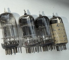 Lot of Ten (10) 12AT7 Vacuum Tubes “D”and “O” Getters Several Blackplates
