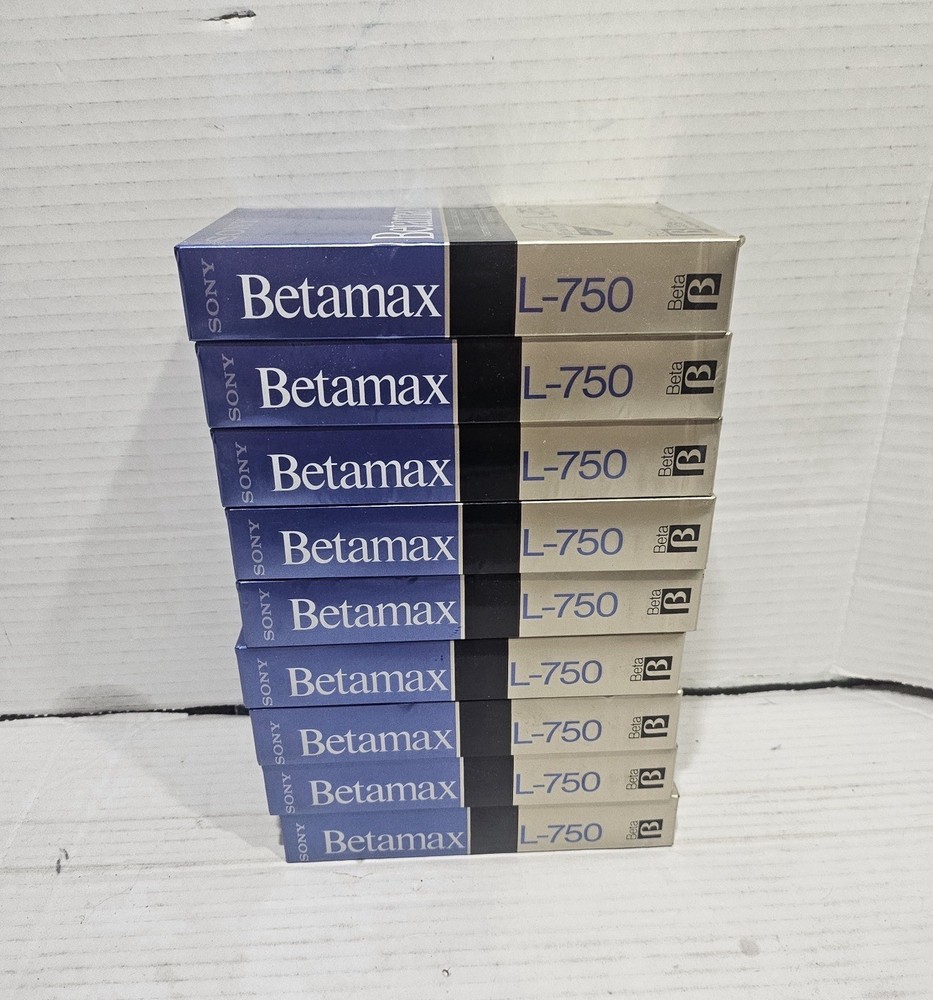 lot of 9 Sony L-750 Betamax Tapes Durable Excellent Quality 222m free shipping