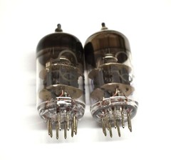 NEW 2pcs 6N23P-EV MATCHED PAIR Same Date Tubes Reflector NOS 6DJ8 ECC88 6922