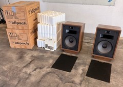 Klipsch Heresy HBR Vintage Complete Set With Boxes And Manual 1985 And Stands
