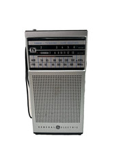 Vintage General Electric Radio FM/AM TV Sound, 24HR. Weather 7-2934 A