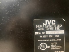 JVC TD-W118BK Stereo Cassette deck.*NICE!*