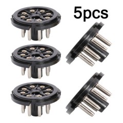 5pcs/set 8Pin Octal Bakelite Tube Base Socket Saver Adapter for EL34 EL34 6N8P