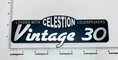 Celestion Vintage 30 Custom Made Incised Logo – Incised Silver and Black