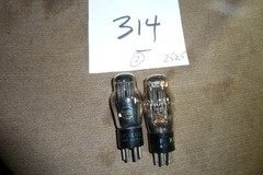 2 – 25Z5 Glass Amplifier Vacuum Tubes Item #314
