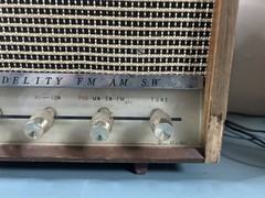 Alaron 7 Tube AM/FM SW Vintage Radio A53000 Japan 2 Speaker *TESTED WORKS*
