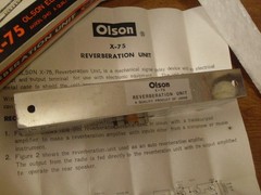 OLSON REVERBERATION UNIT X-75 NEW Radio Organ Guitar Amplifier Amp Reverb Device