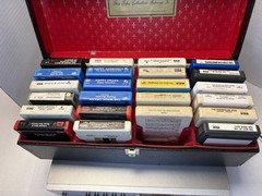 Montgomery Ward Stereo 8 Track Deck Model GEN6829A with 24 8 Tracks and Case Lot