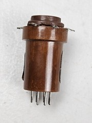 Vintage Pomona 7 Pin Miniature Tube Test Socket Adapter TVS-7