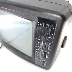 VTG RadioShack Portavision 7″ B&W TV 16-245 AM FM Radio Tested