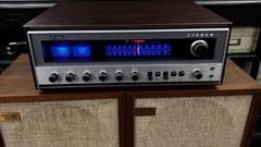 FISHER 205a AM-FM Stereo Receiver LED Bulbs Lights Clean Sounds Great