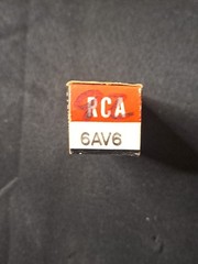 Vintage RCA 6AV6 Radio Amp TV Vacuum Tube Tested Good IOB