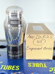 Arcturus Type 45 Black Plate Engraved Base Foil Getter Tested Like NOS Tube