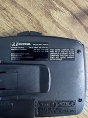 Emerson Personal AM/FM Cassette Player-Works Great-Dual Alarm -“walkman”