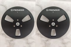 New One Pair Pioneer black 7” Tape Reel Light Metal Aluminum Take Up Reel