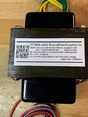 PT190Mi-BLACK POWER TRANSFORMER for TUBE AUDIO (380Vct) 190-0-55-190V x180mA