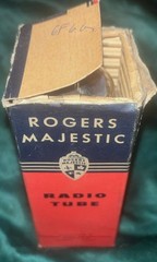 6F6G Rogers Majestic NOS Radio Tube NIB Vintage Tested Strong Power Beam Pentode