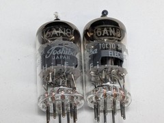 Toshiba 6AN8 Hi-Fi Vacuum Tube Pair TV-7 Tested Top Mint JAPAN