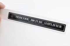 Moscode 300 Tube Amplifier logo badge Sticker Decal waterproof (6.5″)X(0.75″)