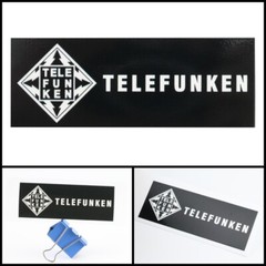 TELEFUNKEN logo badge 3D Sticker Decal waterproof 108mm(4.25″)X40mm(1.57″)BLACK