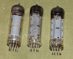 Lot of 3 Leaky 6BQ5 EL84 Power Tubes RCA & 2 Amperex