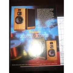 Vintage McIntosh XD717 XD715 Speaker Audio Equipment Brochure Catalog Spec Sheet
