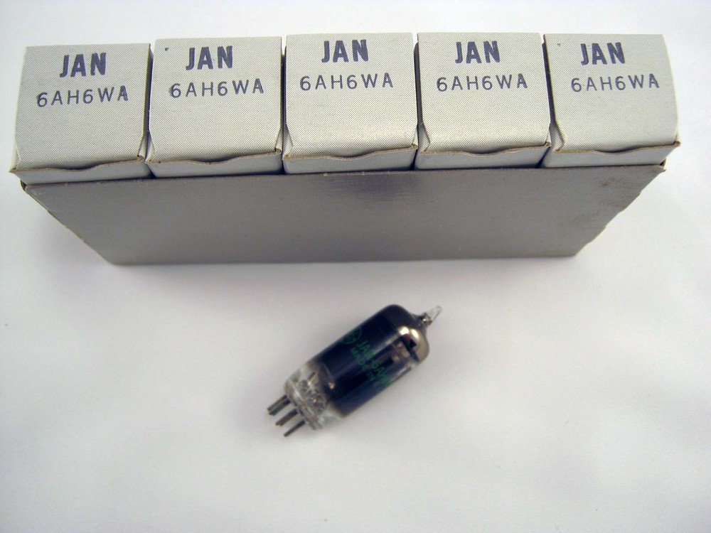 5 Pcs NOS GE JAN 6AH6WA audio radio Preamp Tubes NIB