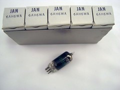 5 Pcs NOS GE JAN 6AH6WA audio radio Preamp Tubes NIB