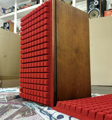 Torch Red.. ‘Sculptured Air’ Foam Grill Inserts..JBL L-100 Century Speakers