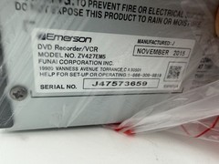 Emerson DVD VCR Combo Player Recorder Model ZV427EM5 For VHS And DVD Movies New