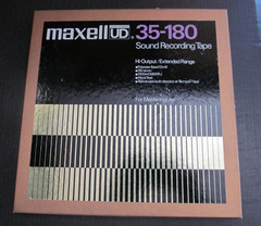 VINTAGE Maxell UD 35-180 Reel Tape LP 10″ Metal Reel 3600ft Original Box