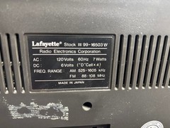Vintage Lafayette AM/FM Radio Cassette Criterion 300R Japan Please read