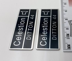 Celestion Ditton 44 Speaker Grill Badge Logo Emblem Aluminum Pair