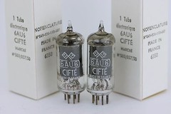 NOS 6AU6 EF94 LOW-NOISE CIFTE FRANCE MATCHED PAIR McINTOSH MR Sony C37A Altec 21
