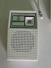 Emerson P-4000 Pocket Am Radio Solid State with box and manual not tested