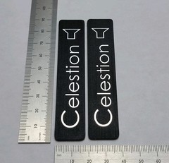Celestion Speaker Badge Logo Emblem Brushed Silver Pair