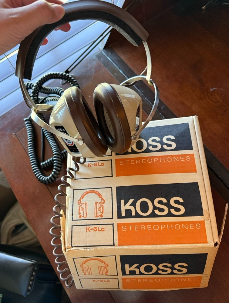 Vintage Koss Stereophones Headphones K/6LC In Original Box – 1971