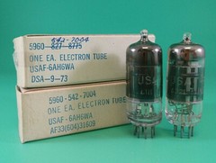 LOT OF 2 TUNG-SOL USAF-6AH6WA MILSPEC ELECTRON TUBE VINTAGE RADIO 6AH6WA
