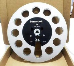 One pair silvery TAPE REEL Panasonic 7″ inch Light Metal Aluminum Take Up Reel
