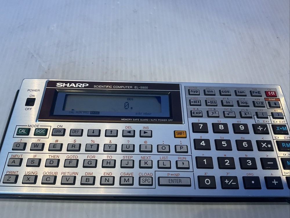 Sharp EL-5500Vintage Scientific Computer Calculator W/Slip Case – Working